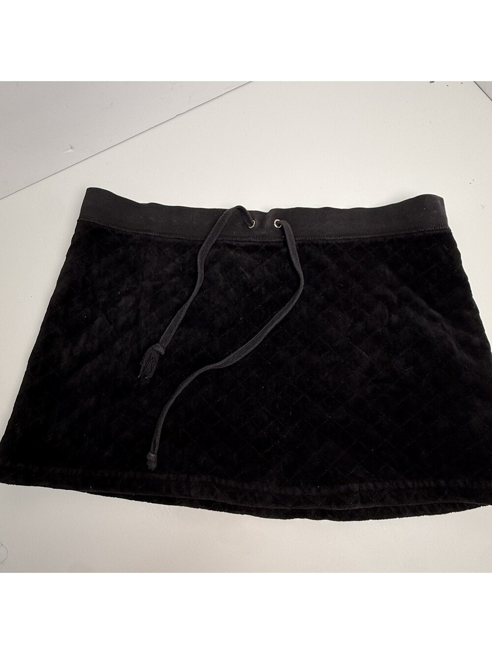 Vintage Juicy Couture Mini Skirt Small Black Velvet Women's Y2K Orange Tag USA